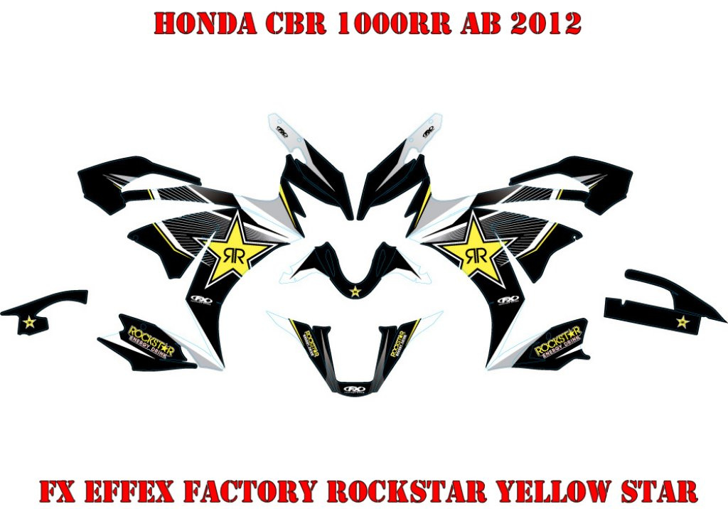 Beispiel Bild für die Farben, Rockstar Yellow Star für Honda CBR 1000RR 2012-2017